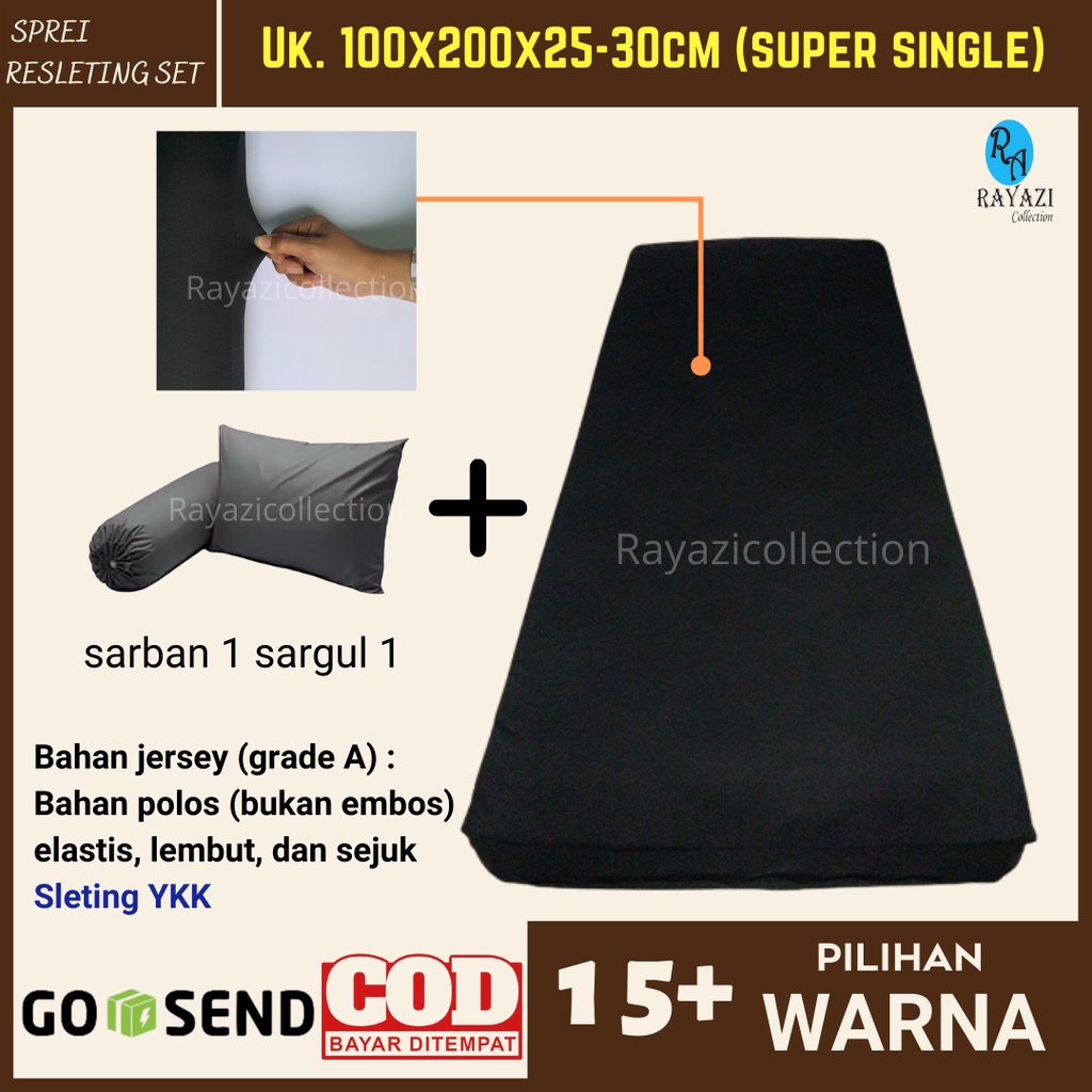 SARUNG KASUR RESLETING (SET) 100X200 / BUNGKUS COVER KASUR SPRINGBED