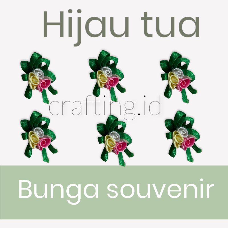 10 PCS APLIKASI BUNGA SOUVENIR