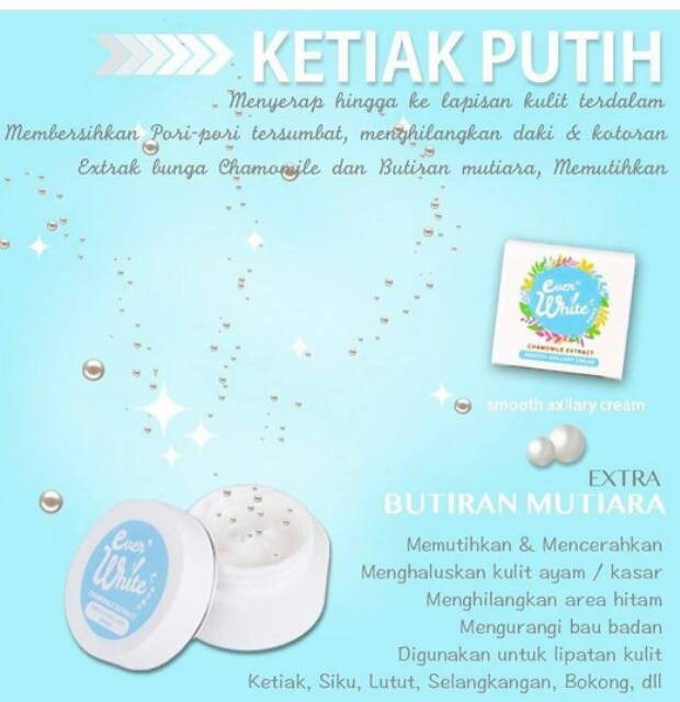 EVERWHITE SMOOTH AXILLARY CREAM - EVERWHITE BLUE - PEMUTIH KETIAK - LIPATAN TUBUH