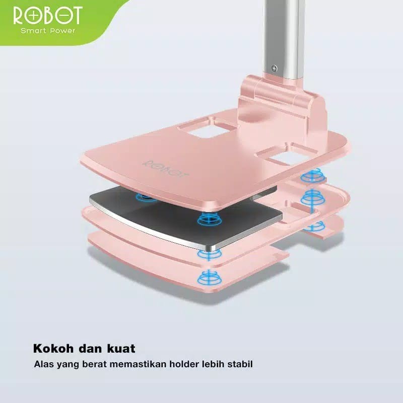 A_  ROBOT RT-US06 Liftable Foldable Phone Holder Stand HP Meja Original