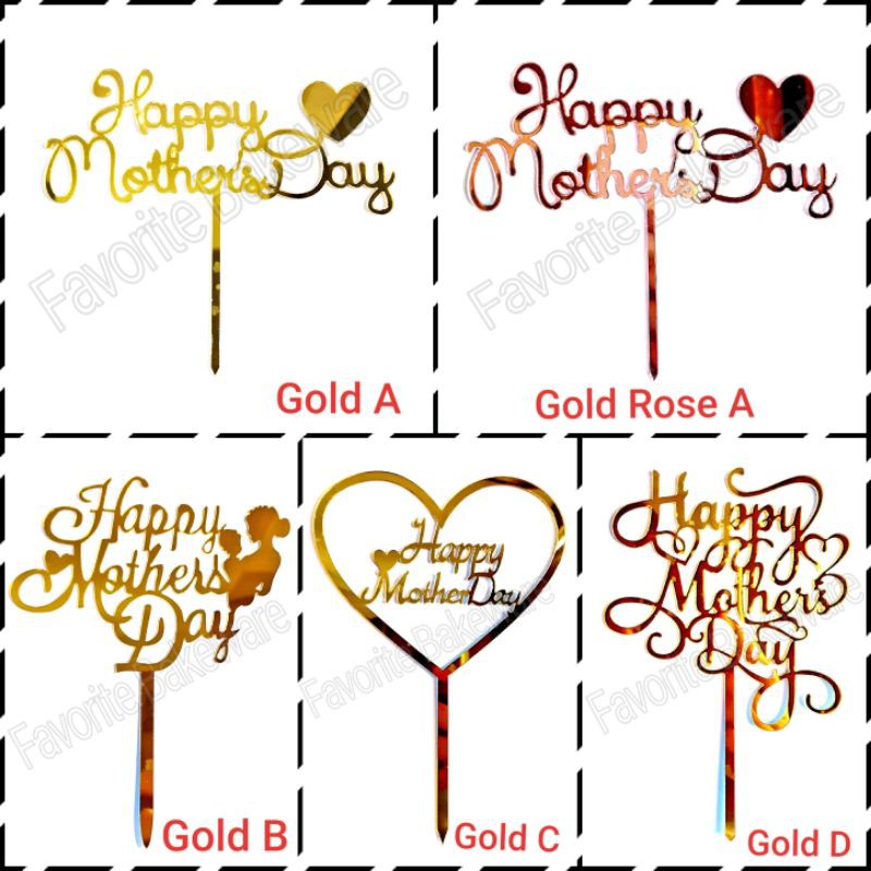 Topper Cake Happy Mother Day Hiasan Kue Tulisan Selamat Hari Ibu