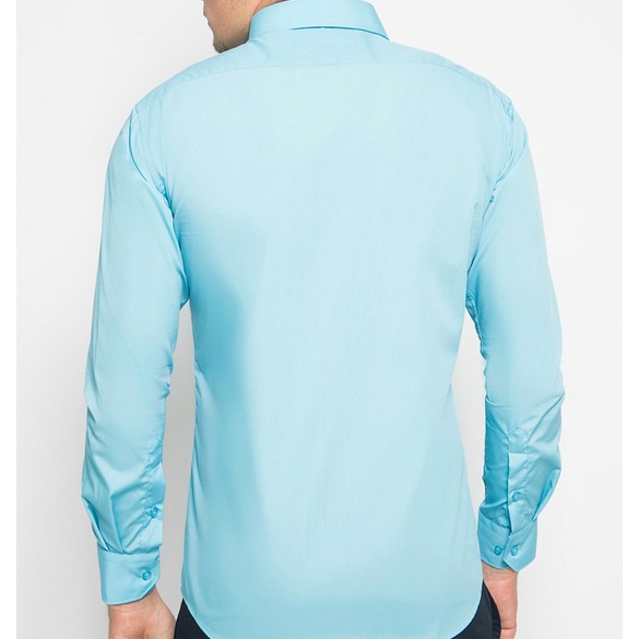 Kemeja ALISAN Polos Lengan Panjang Regular Fit ( AQUA , TOSCA )