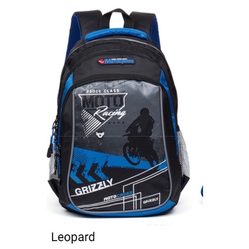 Tas ransel Moto Cross backpack anak Moto Racing tas sekolah anak Motor GRIZZLY