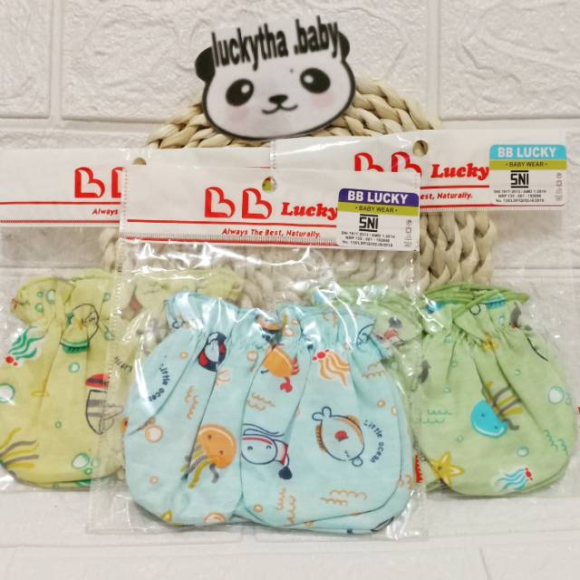 Bb Lucky_sarung tangan kaki bayi / stk bayi / stk baby lucky / sarung tangan bayi  / sarung tangan