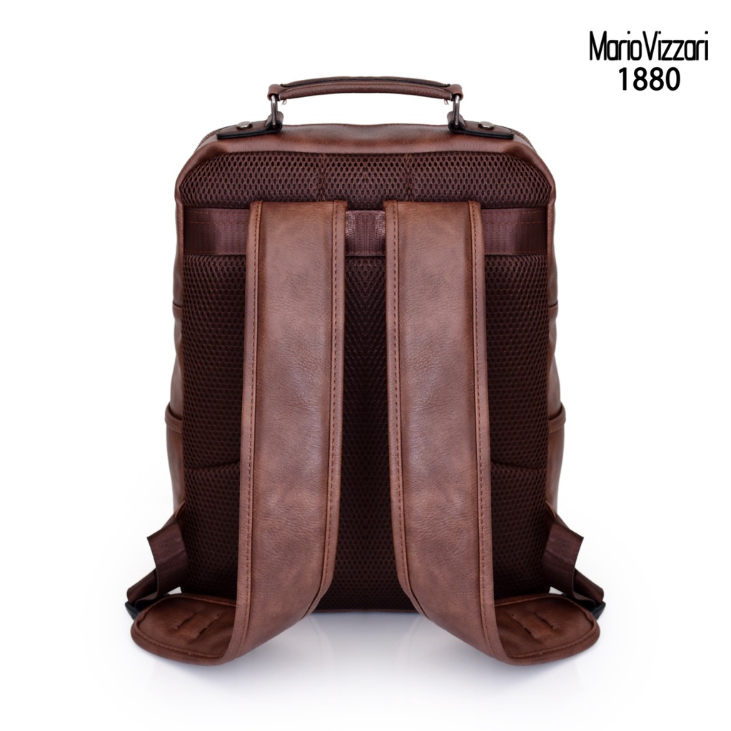 Tas Ransel Pria Kulit Mario Vizzari Caster (1880) - Laptop