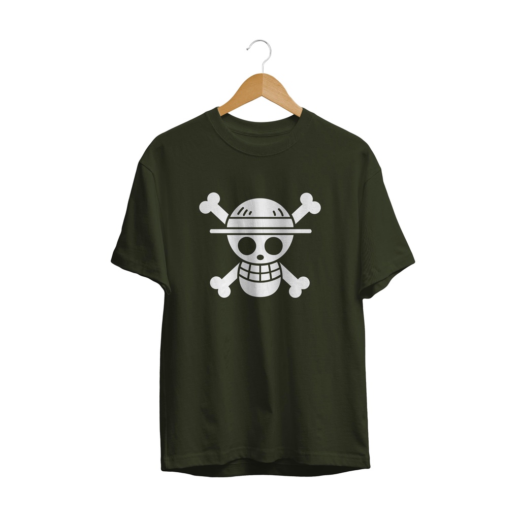 KAOS BAJU DISTRO JOLLY ROGER BAJAK LAUT STRAW HAT PIRATES SHP KAOS ONE PIECE