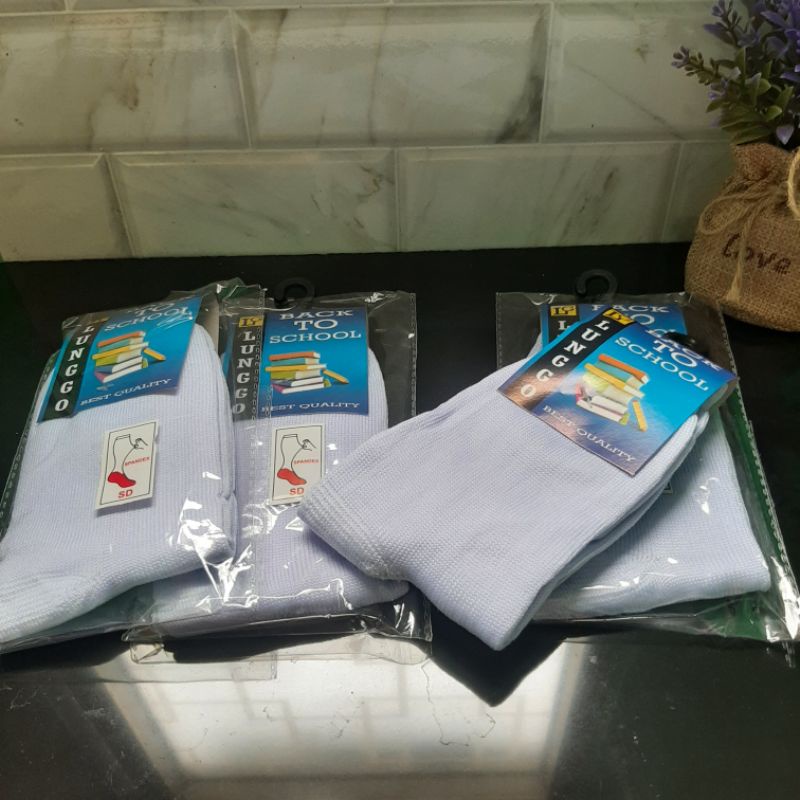 Kaos Kaki Sekolah Warna putih polos Untuk SD,SMP