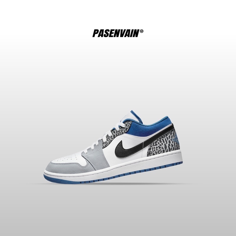 Air Jordan 1 Low True Blue 100% Original