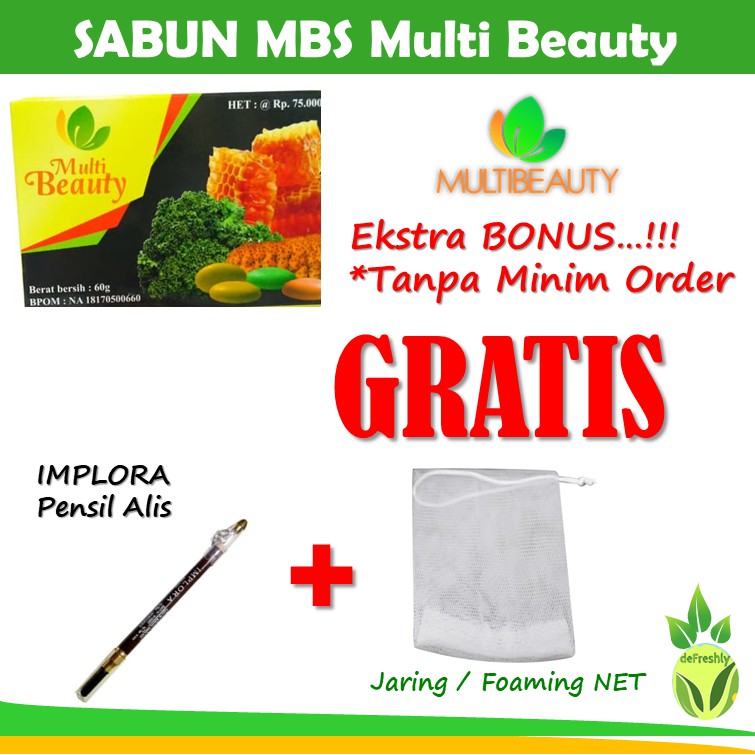 Sabun MBS Sabun Multi Beauty Soap Sabun Kecantikan Multibeauty EKSTRA BONUS ❤ ORIGINAL ❤