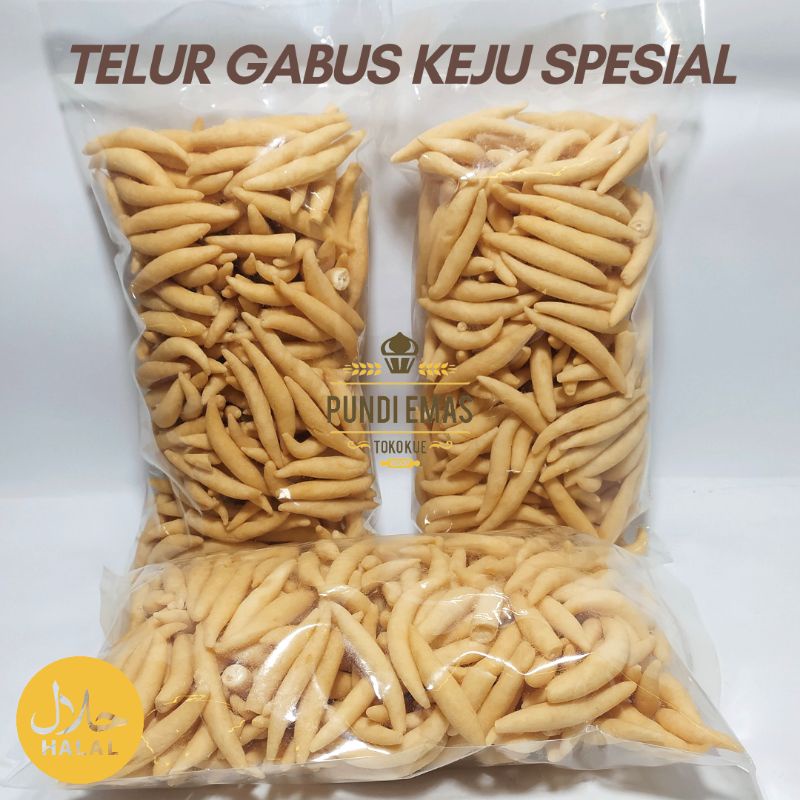 Terlaris Telur Gabus Keju 250Gr / Telor Cendol Keju Spesial / Cemilan Kiloan / Gabus Keju Super