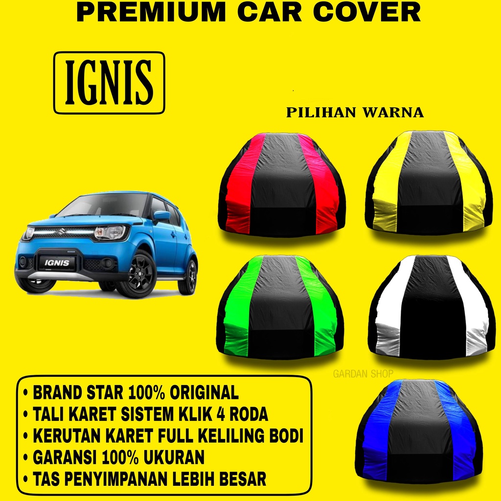 Body Cover IGNIS Garis 2 WARNA Penutup Pelindung Bodi Mobil Ignis PREMIUM