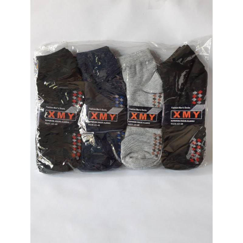 ( 12 PASANG ) KAOS KAKI JUMBO 44 - 48 / MEN SOCKS MATA KAKI