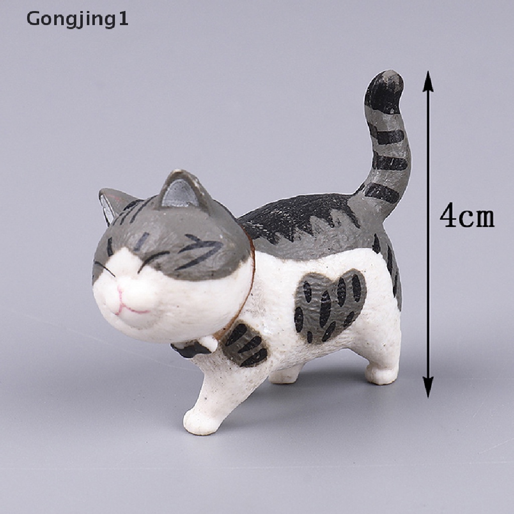 Gongjing1 1PC Mainan Action Figure Kucing Mini Bahan PVC Untuk Dekorasi