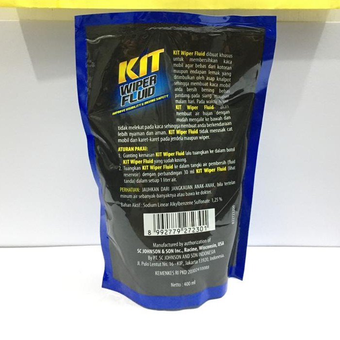 KIT WIPER FLUID 400ml REFILL - CAIRAN PEMBERSIH KACA MOBIL KIT - WIPER FLUID