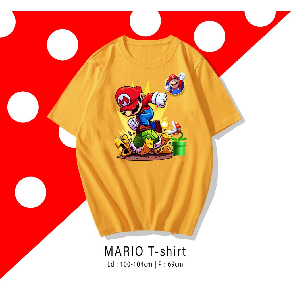 MARIO BROS  / TERMURAH BAJU KAOS KATUN WANITA/ PRIA UNISEX LENGAN PENDEK / TUMBLR TEE /  OVERSIZE