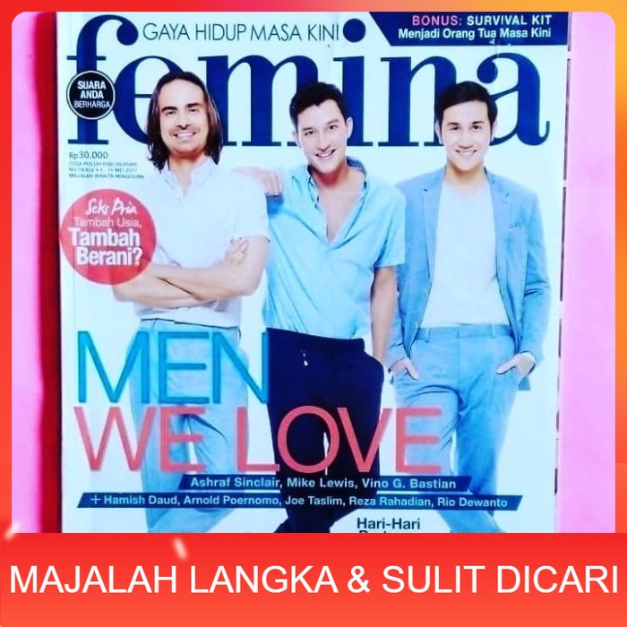 Majalah FEMINA No.19 Mei 2017 Cover ASHRAF MIKE VINO Langka