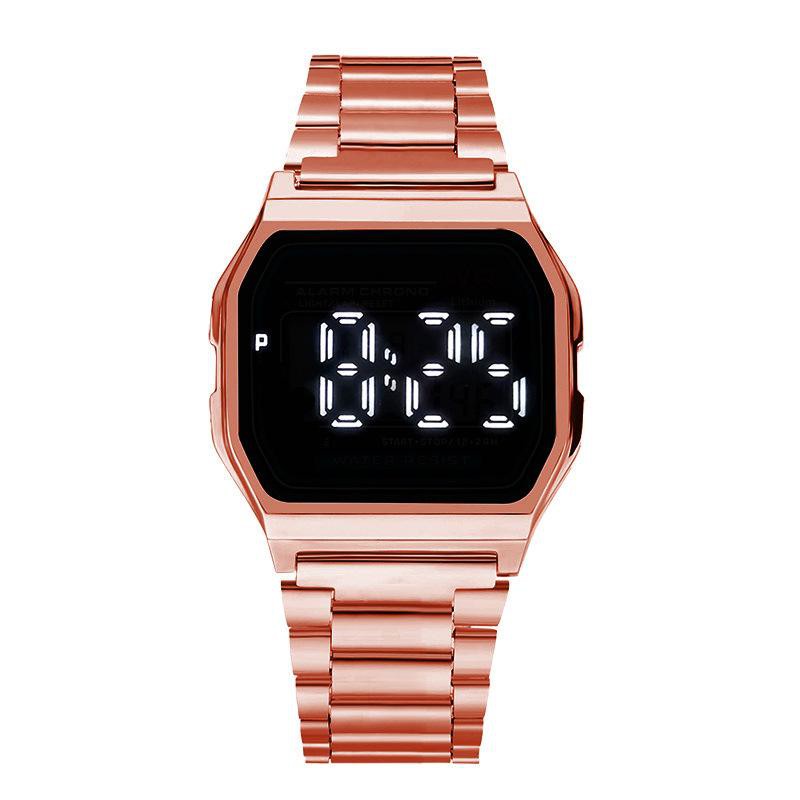 ✅Grosir Jam Senen - Jam Tangan Digital Led Touch Screen Strap Stainless Steel Untuk Pria / Wanita