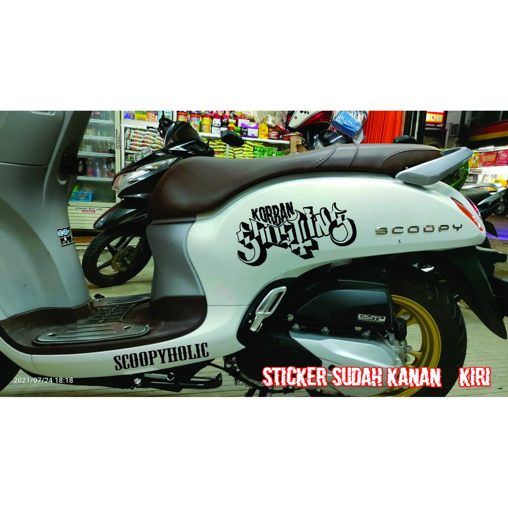 Stiker Striping Scoopy Genio Korban Ghosting