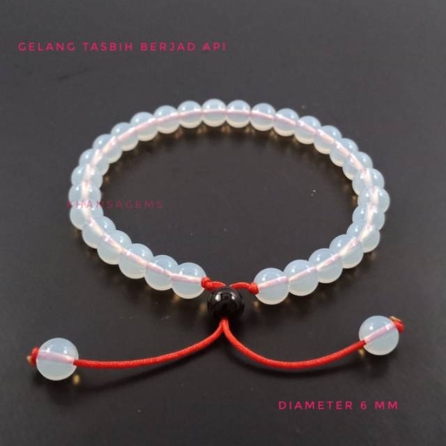 Gelang Batu Berjad Api Dim 6mm Dan 8mm Keren dan Trendy