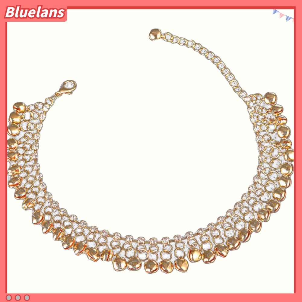 Bluelans Vintage Women Rhinestone Bell Tassel Anklet Foot Chain Bracelet Jewelry Gift