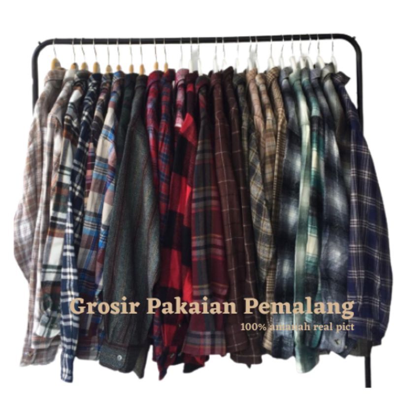 kemeja flanel pria wanita langsung konveksi