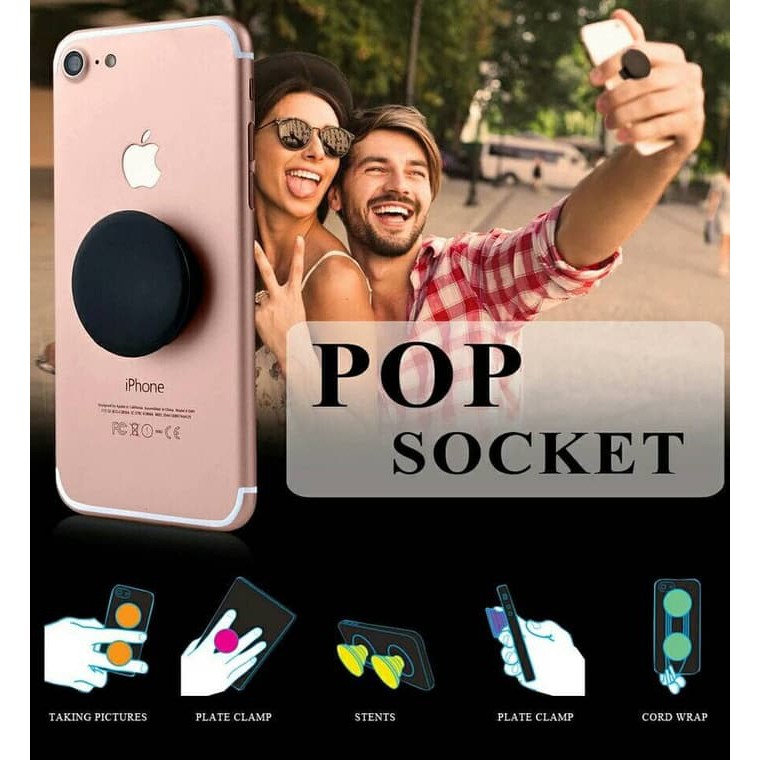 Jual Pop Socket Polos + Pack Plastik Clip Grip Stand Phone Holder Popsocket  Non Hook Warna Universal Indonesia|Shopee Indonesia