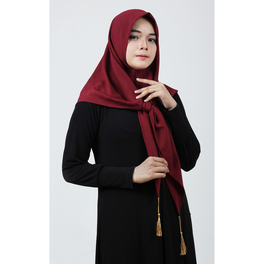 Hijab Instan Square Instan Azara Tassel Jilbab Instan Segiempat Segitiga Instan Pashmina