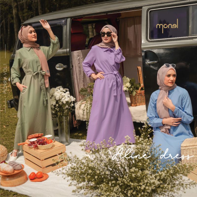 (READY) GAMIS ALINE DRESS by MONEL