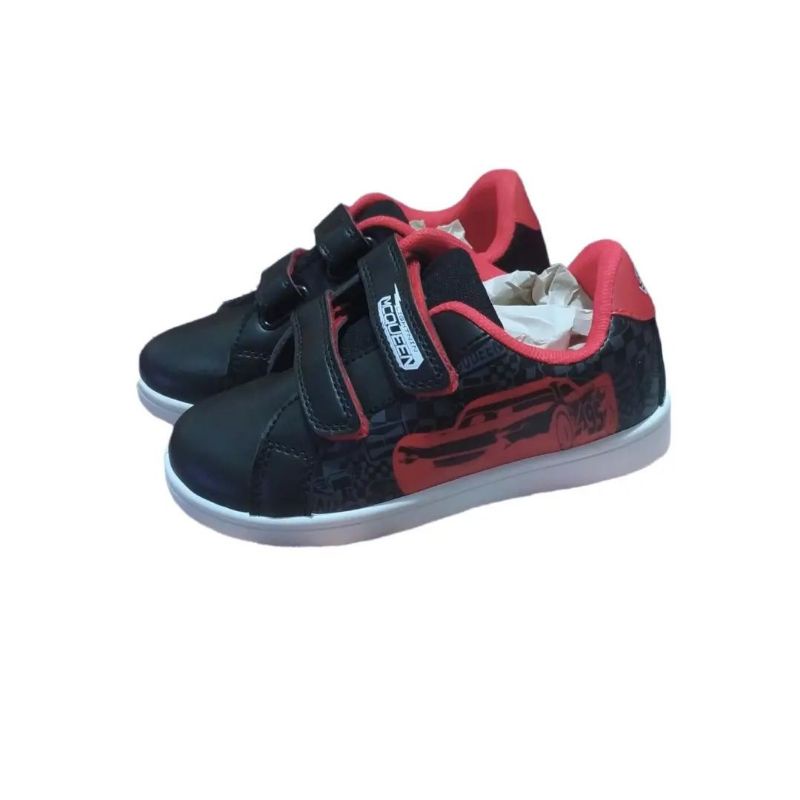 Disney Cars Boys Shoes Black Red Lighting Mcqueen Sepatu Sekolah Hitam Anak Original