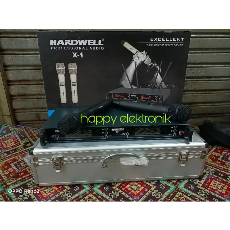 mic wireless hardwell X1/X1 mic wireless hardwell dual heandhel original free koper