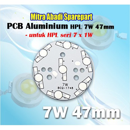 PCB LED Round Aluminium HPL 7W 47mm