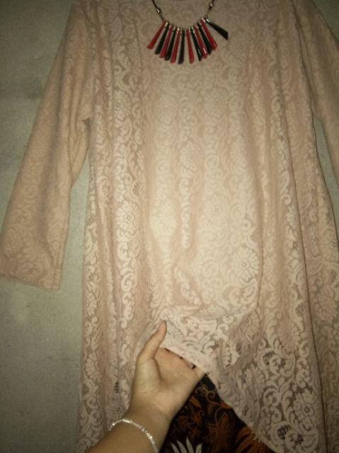 El Gros 2 - Cp Sofie Tunik Brukat  Lapis Furing Ld110cm Pjg 82cm+rok Batik Silk Pinggang Karet