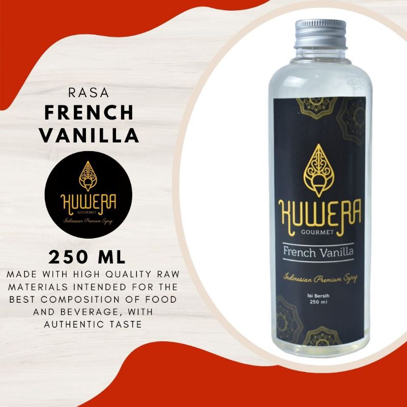 

Sirup French Vanilla l Kuwera Syrup l Kemasan Repack 250 ml