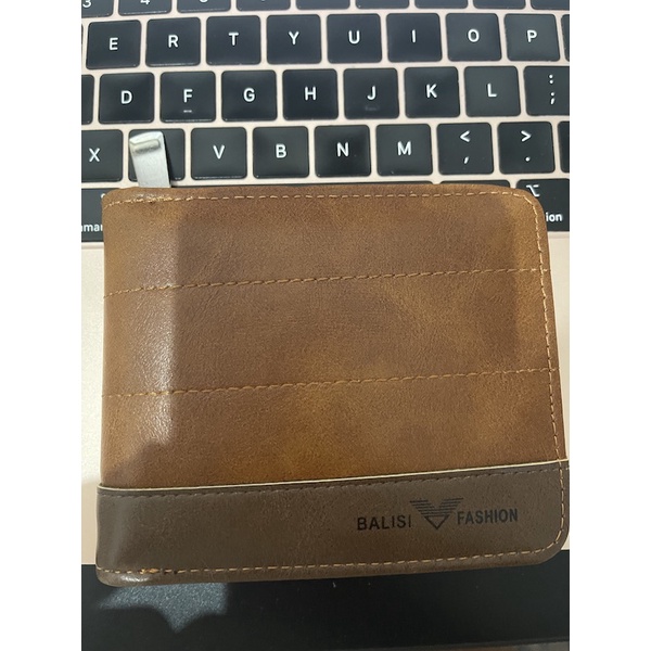 ORIGINAL BALISI 131-1 DOMPET RFID PRIA WANITA LIPAT SLETING ADA TEMPAT KOIN BAHAN SINTETIS