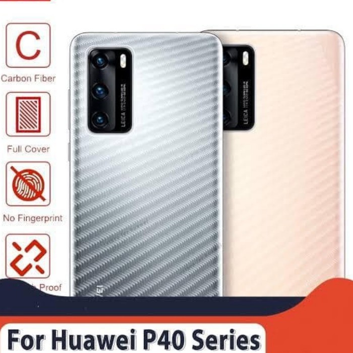 HUAWEI P40 PRO+ P40 PRO P40 P30 PRO P30 P30 LITE P20 P20PRO ANTI GORES BELAKANG SKIN BACK CARBON GARSKIN ANTI JAMUR KARBON TRANSPARAN PELINDUNG BELAKANG