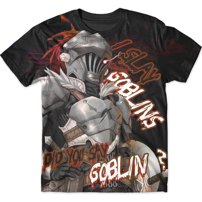 kaos Anime Goblin Slayer Full Graphic T-Shirt Goblin Slayer