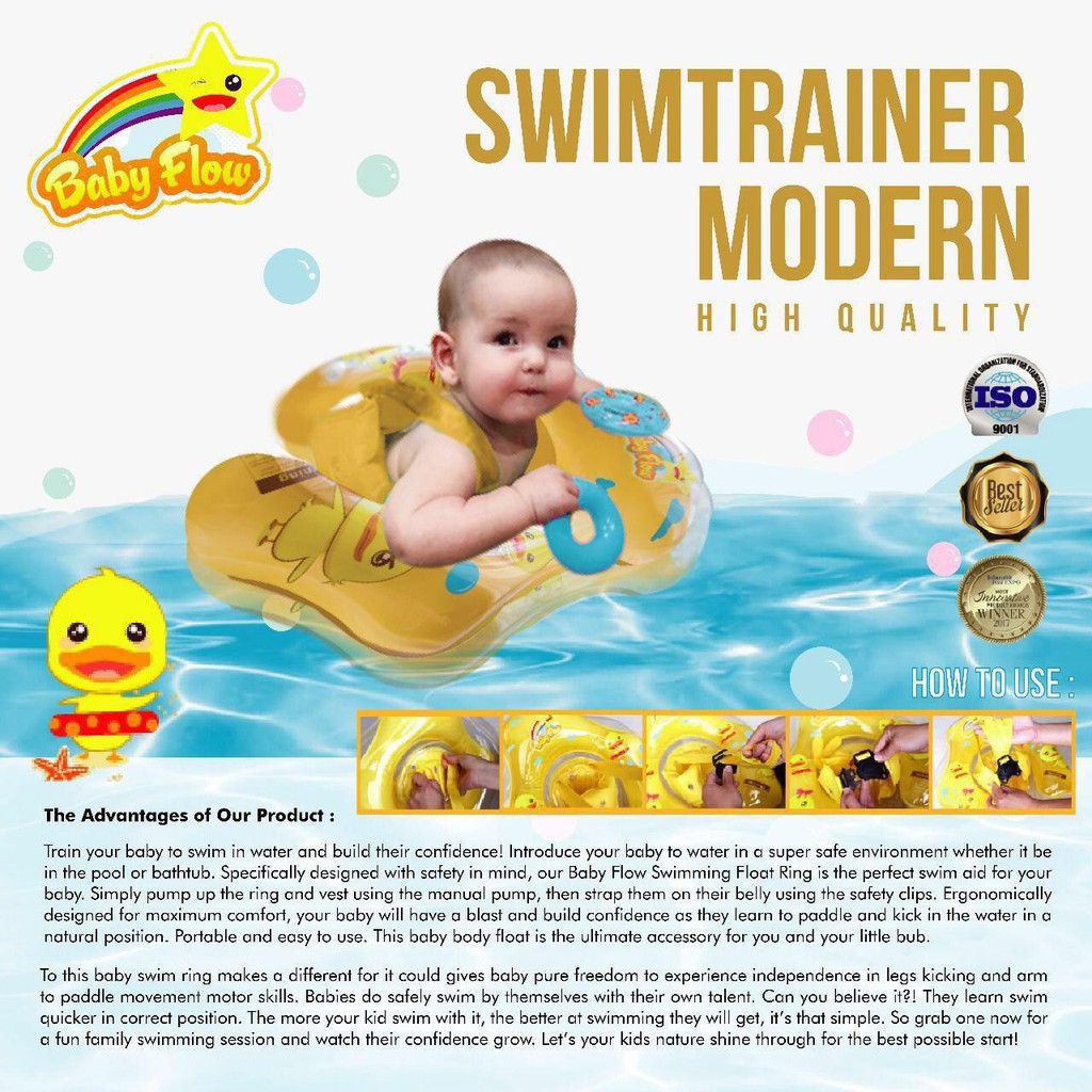SWIMTRAINER BAYI Pelampung Renang Bayi/ Anak SWIMTRAINER MODERN Baby Flow High Quality KBS