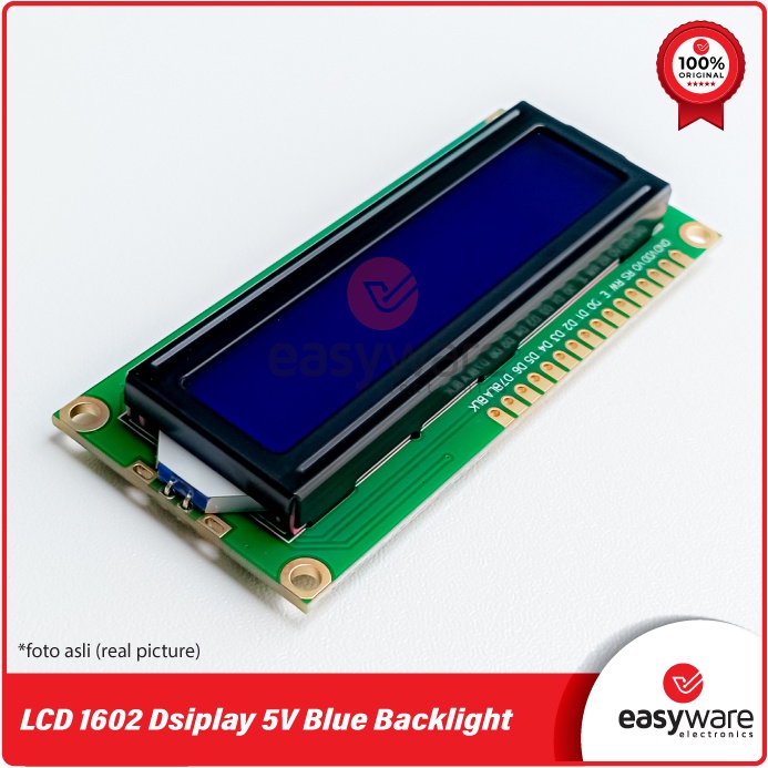 LCD 1602 BIRU LCD 16x2 BIRU LCD DISPLAY 1602A BLUE MODULE FOR ARDUINO