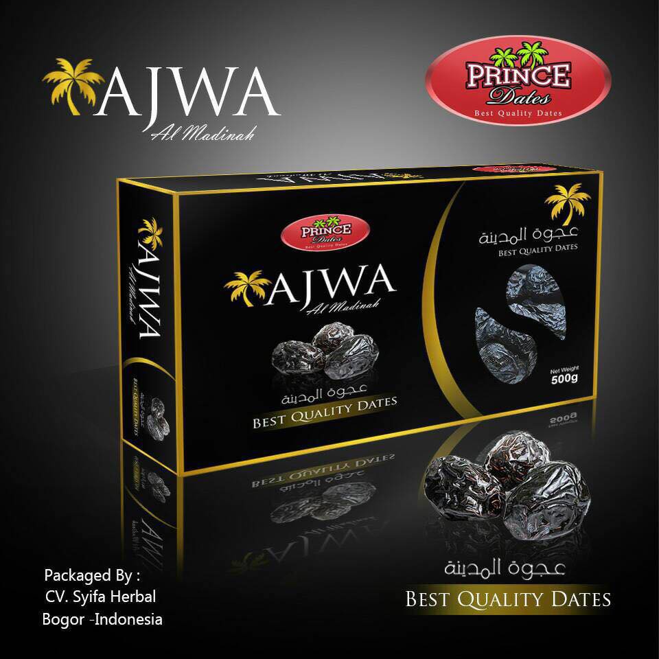 

Kurma Ajwa Prince Dates 500gr Kurma Nabi Original