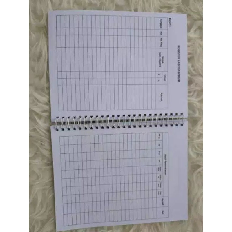 buku register,  register laborat,  register bidan  , register dokter mantri
