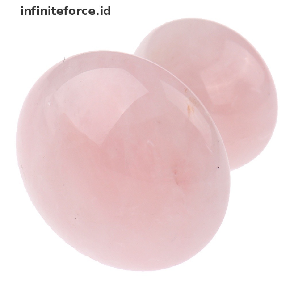 Infiniteforce.id Alat Pijat Guasha Quartz Rose Natural Bentuk Jamur Untuk Akupuntur Wajah / Kaki