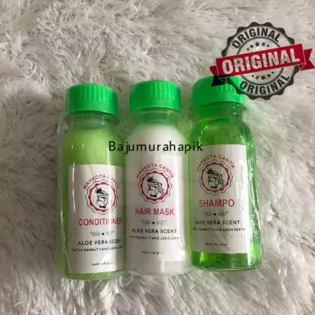 SYB Shampoo Mahkota Cantik 3in1 Aloevera/ Shampoo Pelurus Rambut