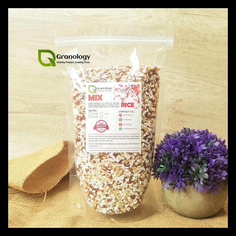 

MIX SHIRATAKI RICE 1 KG (SHIRATAKI, BERAS MERAH & BERAS COKLAT) BERKUALITAS