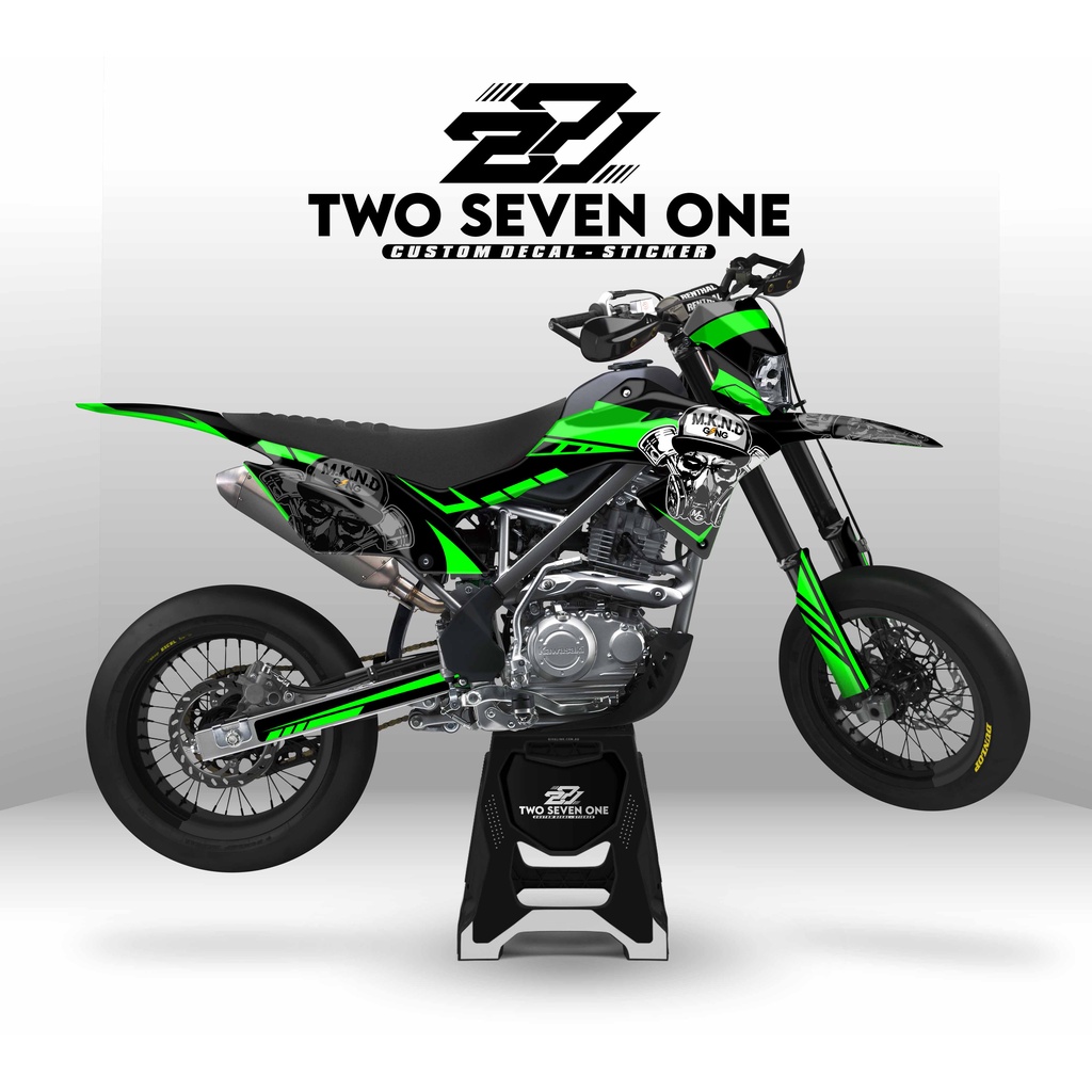 DECAL STIKER KLX BF - DTRACKER - GORDON PREMIUM - CUSTOM DESAIN - VARIASI HIJAU HITAM KEREN