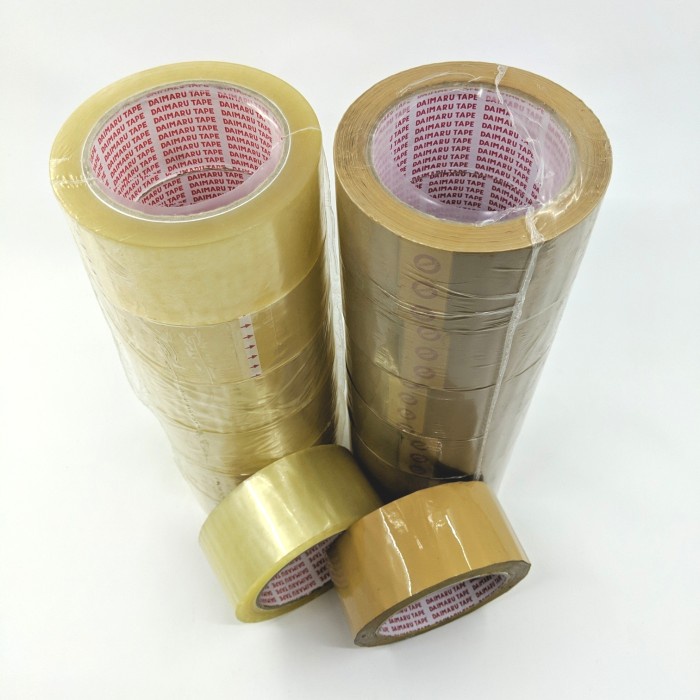 

Hot Sale Lakban/Tape Besar Daimaru Bening/Transparant & Coklat 2"Inch X 90 Yard Terbatas