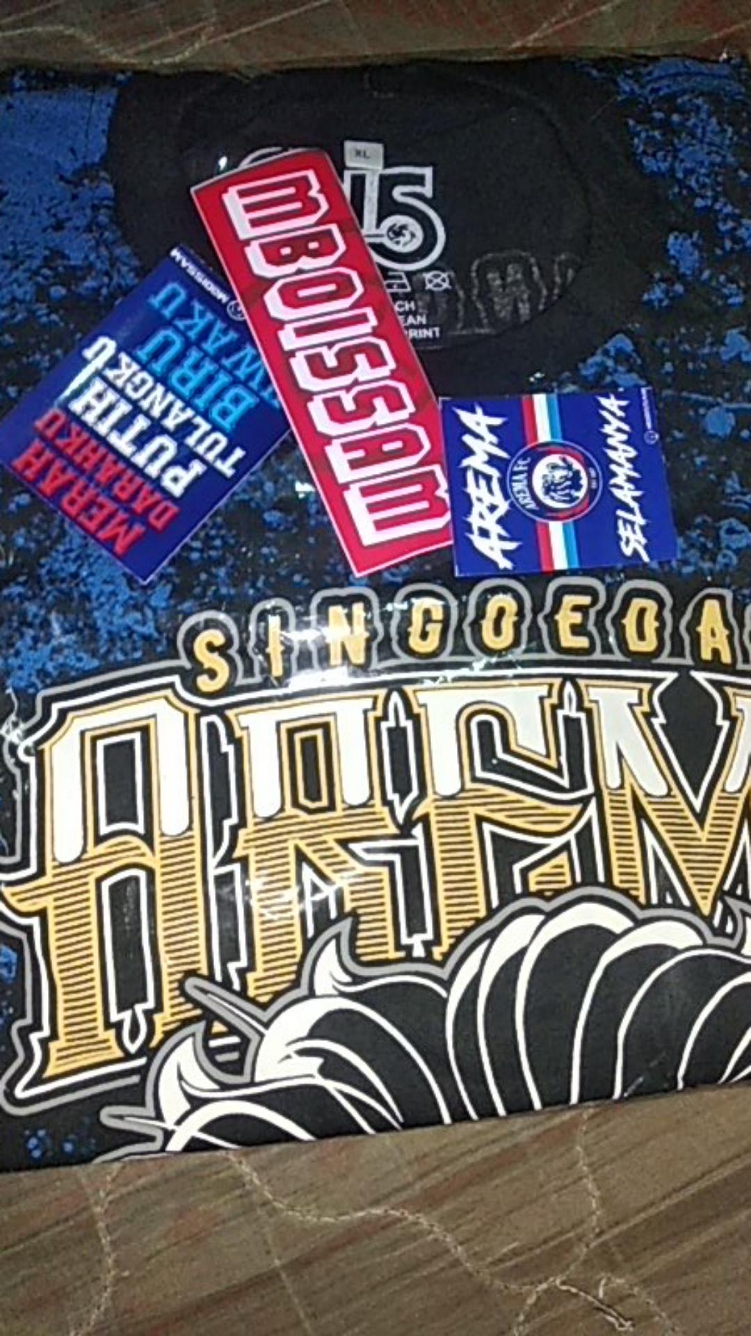 Baju Kaos Arema Aremania Baru Murah Bahan Katun Mboissam Kc 10