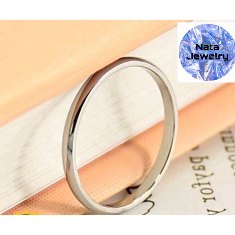 Cincin Titanium Slim Couple Model Kekinian/TERLARIS tersedia SPESIAL HARGA GROSIR Rp.2.500