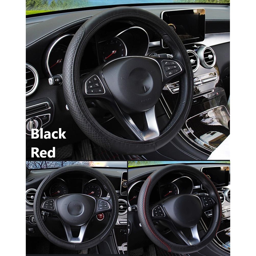 Cover Setir Mobil Bahan Kulit Steering Wheel Cover - RZ503