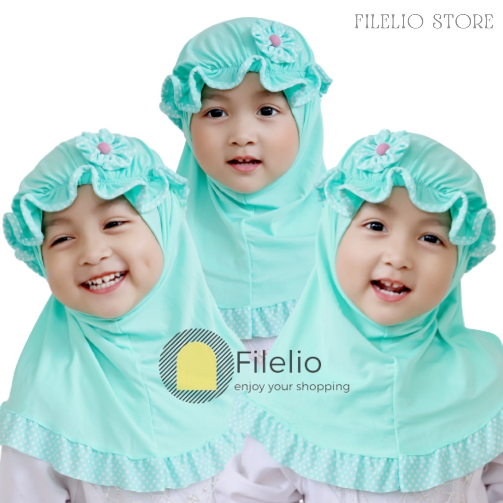 TERMURAH Hijab Anak Perempuan Topi Polkadot Jilbab Anak Anak Kerudung Bayi Murah Krudung Anak Cewek