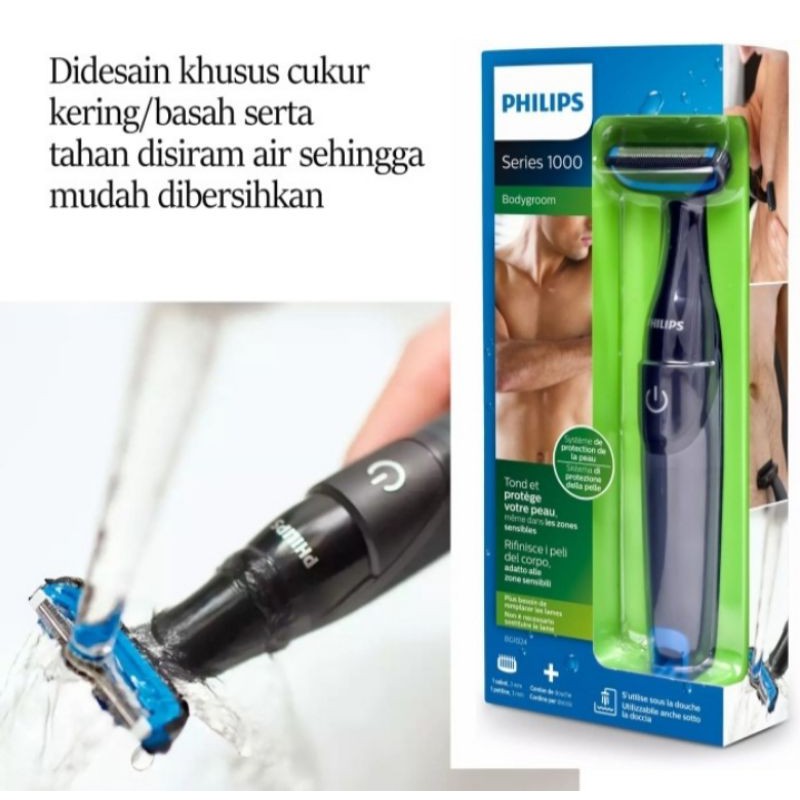 Pencukur Philips Bodygroom BG1024 Alat Cukur Bulu Dada/Kemaluan/Ketiak